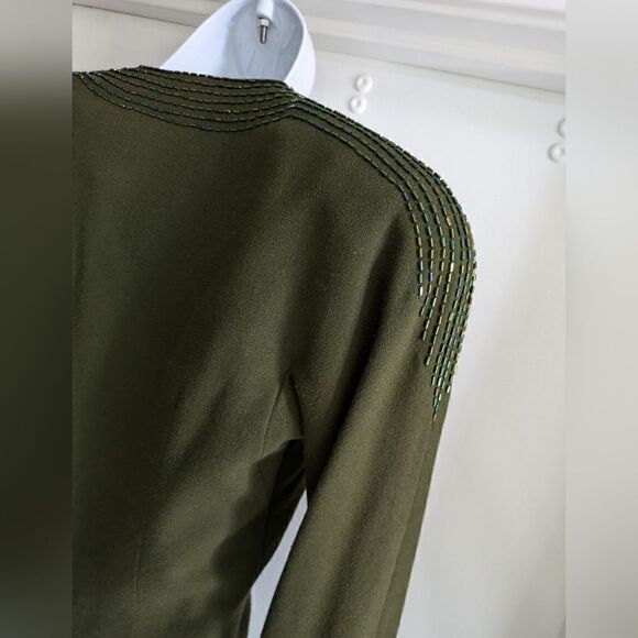 1970s Jonathan Hitchcock For Reuben Thomas Vintage Silk beaded military jacket - Picture 5 of 11